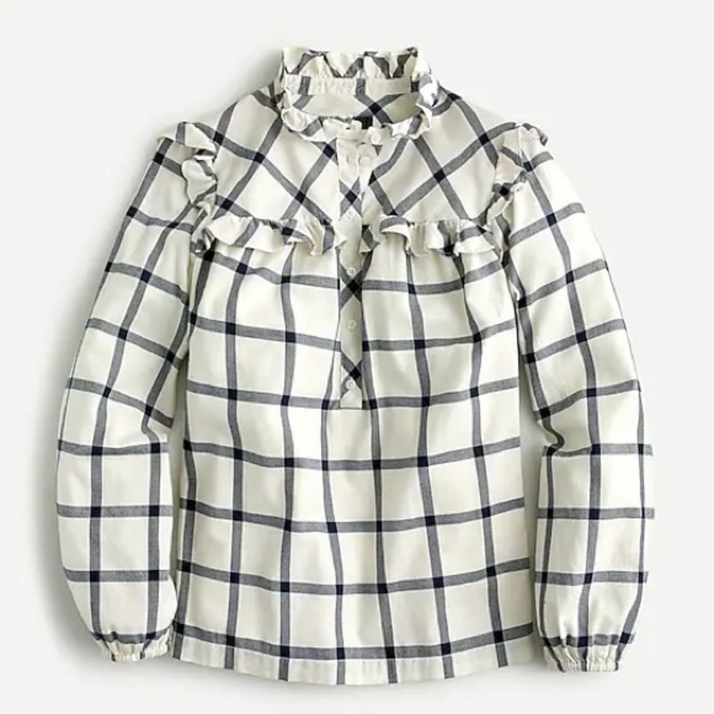 J.Crew Ruffle Popover in Flannel